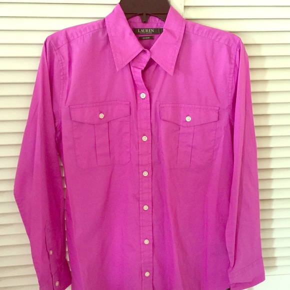 Ralph Lauren Tops - RALPH LAUREN WOMEN’S Magenta Button Down Blouse